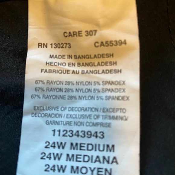 NWT Sz 24W Lee Ultra Lux Comfort Trousers Classic Wide-Leg Med Rise - Picture 7 of 8